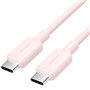 Cabo USB 2.0 Tipo-C 3A Vention TRCPF, USB Tipo-C Macho - USB Tipo-C Macho, Até 60W, 480Mbps, 1m, Rosa