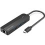 Dock USB Tipo-C Vention TGPBB, 3xUSB, 1xRJ45, 1xMicro B PD, Preto