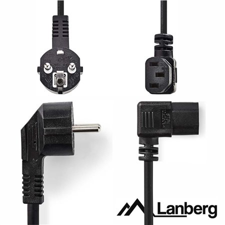 Cabo Alimentação Iec C13 Fêmea 90º 1.8M Lanberg