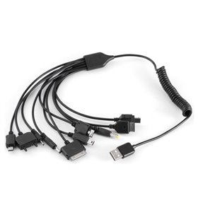 Cabo Usb-A 2.0 Macho / 10Em1 Micro Usb-B + 9 Fichas Dc
