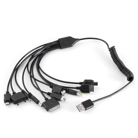 Cabo Usb-A 2.0 Macho / 10Em1 Micro Usb-B + 9 Fichas Dc