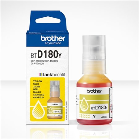 Brother BTD180Y Amarelo Garrafa de Tinta Original BTD180Y