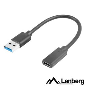 Cabo Adaptador Usb-C 3.1 Fêmea/Usb-A Macho 15Cm Otg Lanberg