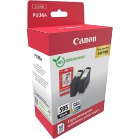 Canon PG-595/CL-586 Multipack de 2 Tinteiros Originais + 50 Folhas de Papel Fotografico 7171C004