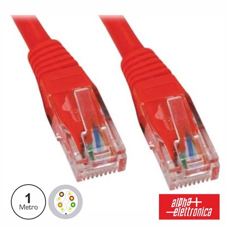 Cabo Utp Cat5E Vermelho 1M