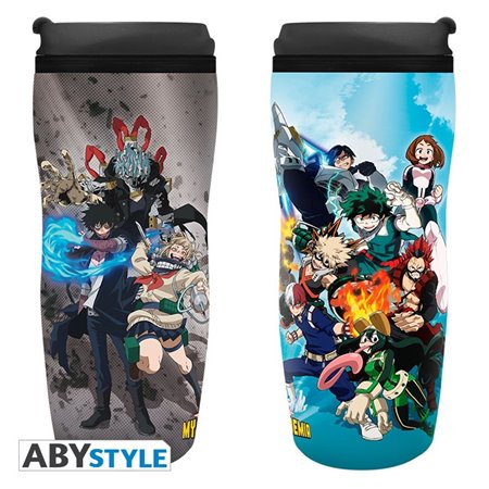 caneca de viagem abystyle my hero academia heróis e vilões