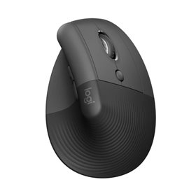 Mouse mouse vertical logitech lift 6 botões 4000 dpi sem fio grafite sem fio