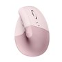 Mouse vertical mouse logitech lift 6 botões 4000 dpi sem fio sem fio rosa