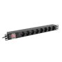 Lanberg power strip 1u 16a rack 19 8x schuko preto 2m