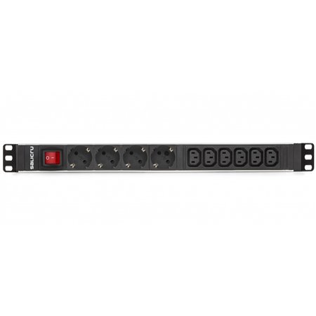 Filtro de linha Salicru para rack 19 polegadas sps pdu 4 soquetes schuko 6 soquetes iec switch
