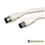 Cabo Coaxial Macho/Fêmea Branco 5 Filtro Ferrite Edh